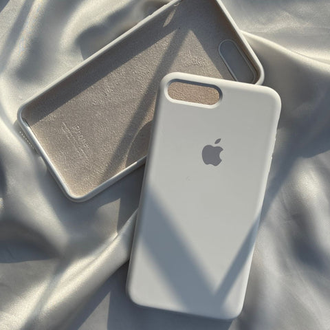 White Original Silicone case for Apple iphone 8 Plus