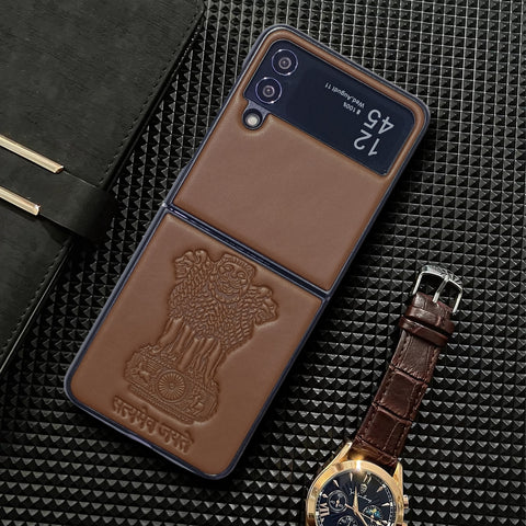 Ashoka Brown Leather Case for Samsung Galaxy Z FLIP 3