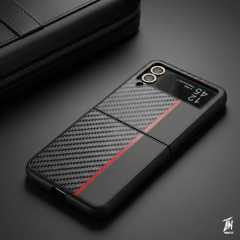 Carbon Red Silicone case for Samsung Galaxy Z FLIP 4