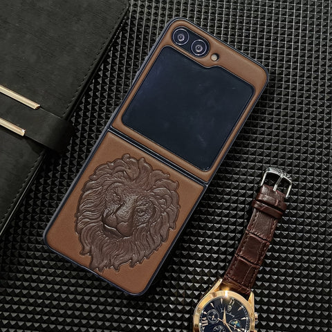 Brown Royal King Silicone Case for Samsung Galaxy Z FLIP 6