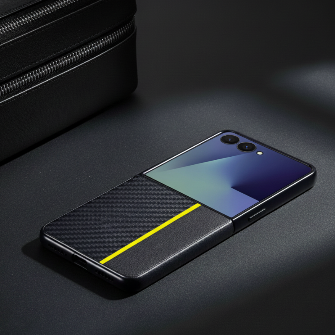 Carbon Yellow Silicone case for Samsung Galaxy Z FLIP 7