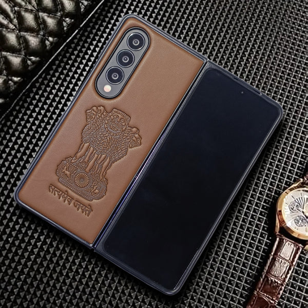 Ashoka Brown Leather Case for Samsung Galaxy Z Fold 4