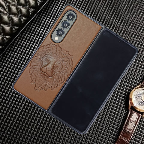 Brown Royal King Silicone Case for Samsung Galaxy Z FOLD 4