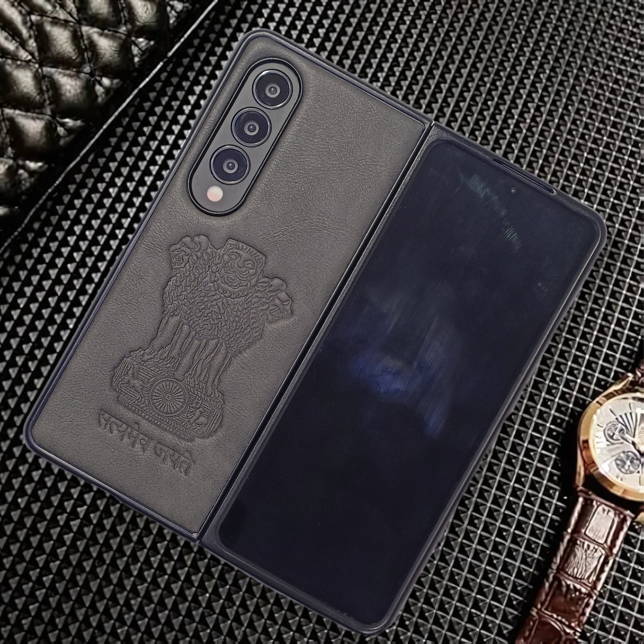 Ashoka Grey Leather Case for Samsung Galaxy Z Fold 4