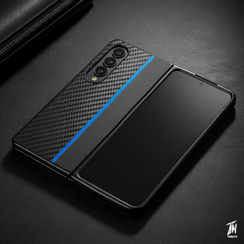 Carbon Blue Silicone case for Samsung Galaxy Z FOLD 4