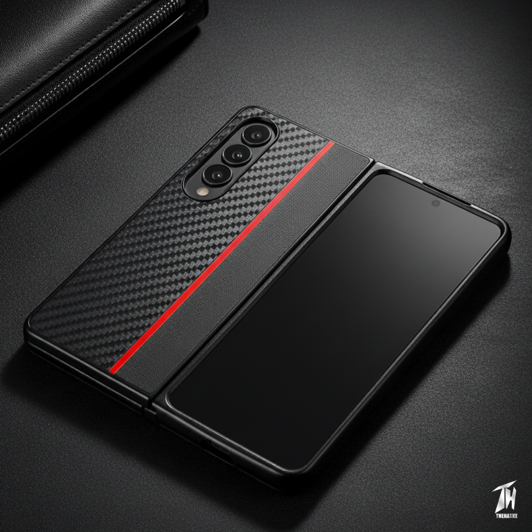Carbon Red Silicone case for Samsung Galaxy Z FOLD 4