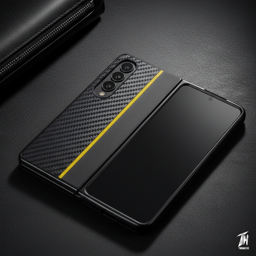 Carbon Yellow Silicone case for Samsung Galaxy Z FOLD 4
