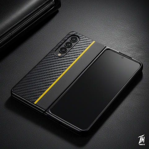 Carbon Yellow Silicone case for Samsung Galaxy Z FOLD 4