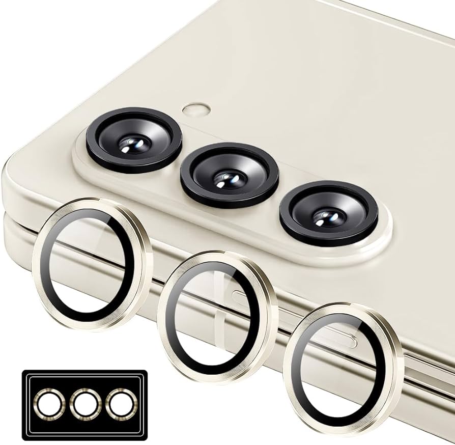 Gold Metallic camera ring lens guard for Samsung Galaxy Z Fold 6