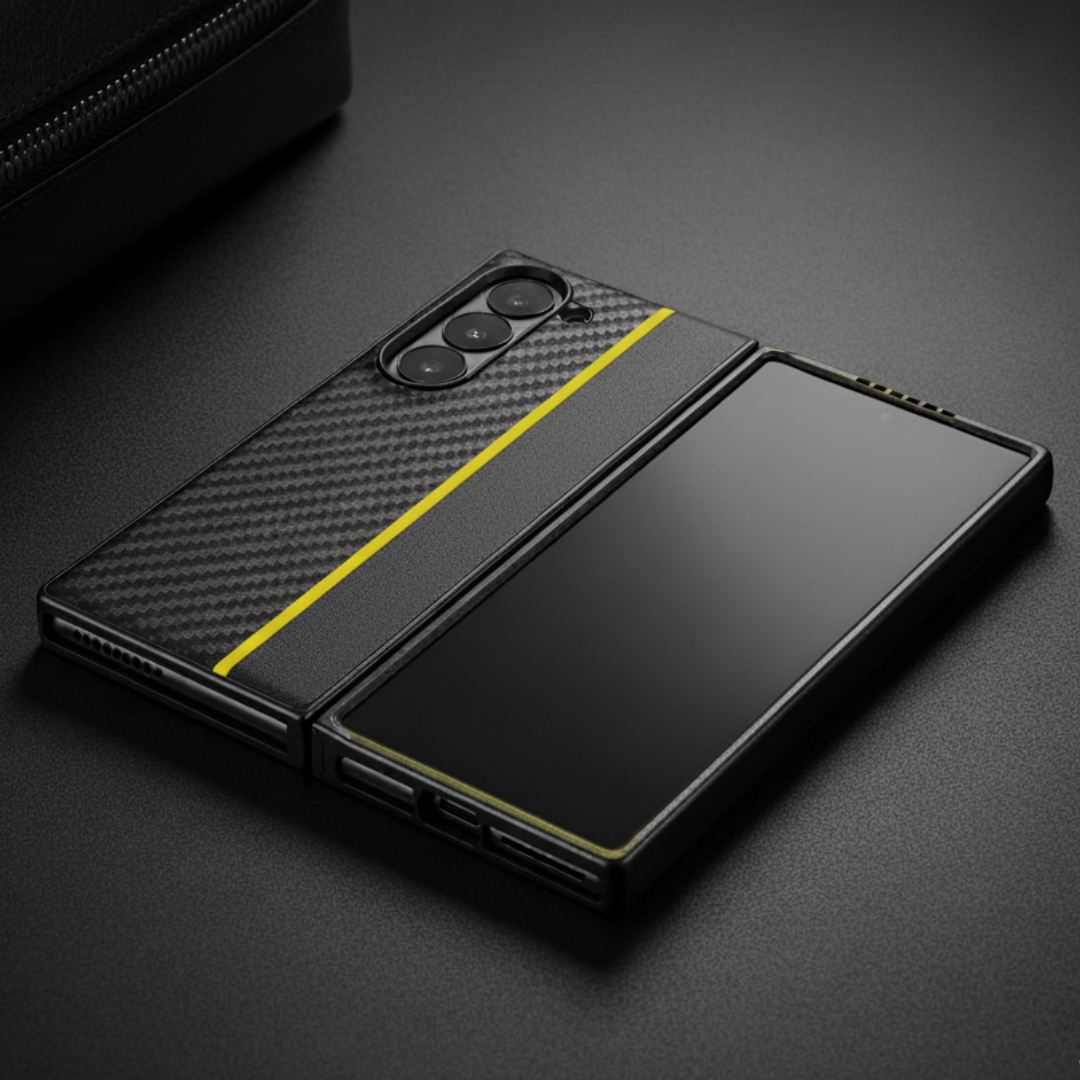 Carbon Yellow Silicone case for Samsung Galaxy Z FOLD 7