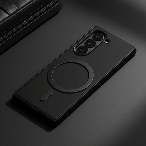 Stride Black Magsafe Leather Case for Samsung Galaxy Z FOLD 6