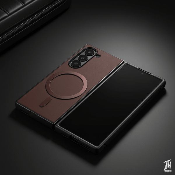 Stride Brown Magsafe Leather Case for Samsung Galaxy Z FOLD 6