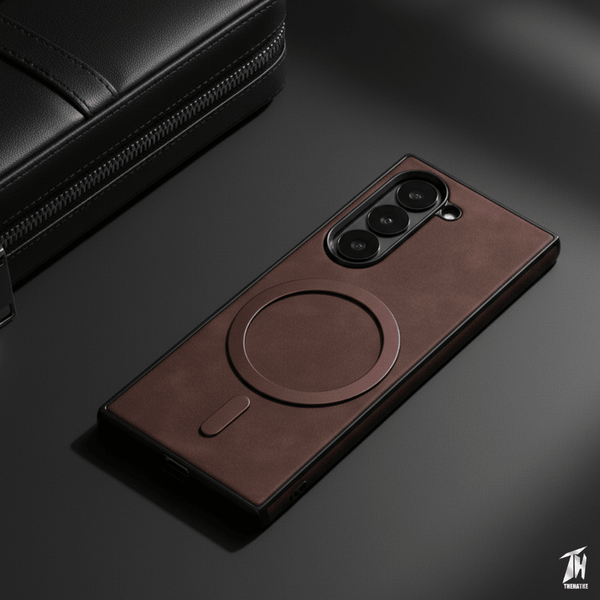 Stride Brown Magsafe Leather Case for Samsung Galaxy Z FOLD 6