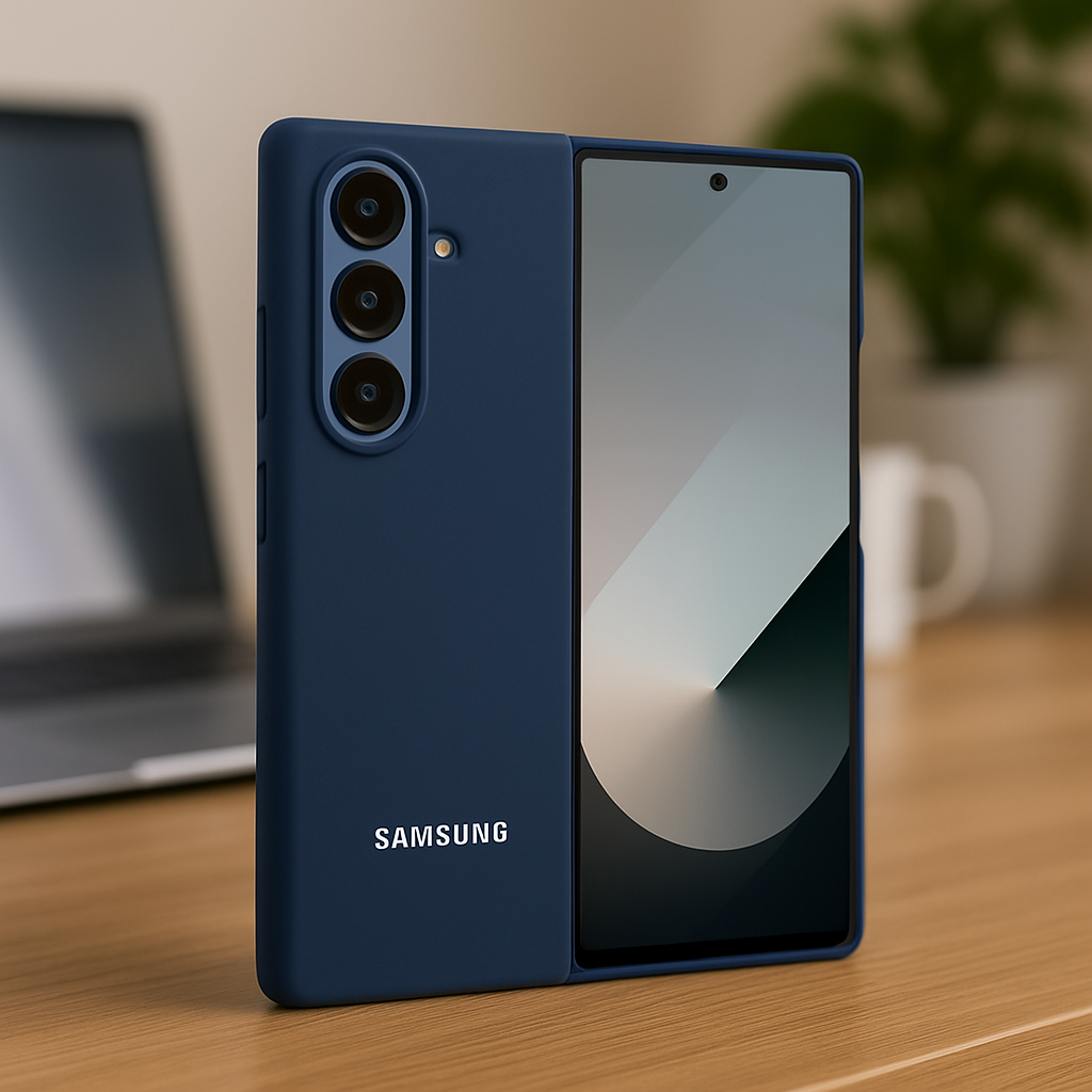 Dark Blue Original Silicone case for Samsung Z Fold 7 5G