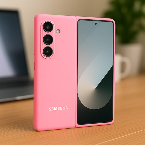 Pink Original Silicone case for Samsung Z Fold 7 5G