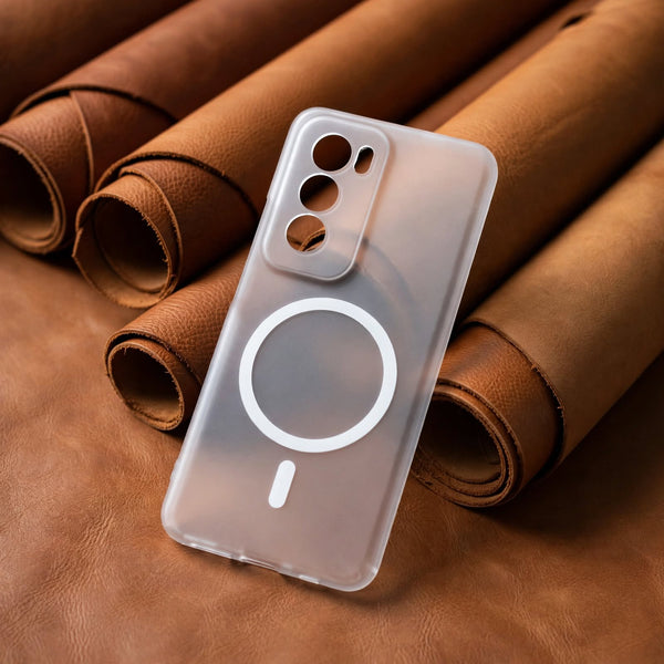 White Paper Matte Magsafe Case for Oppo Reno 12