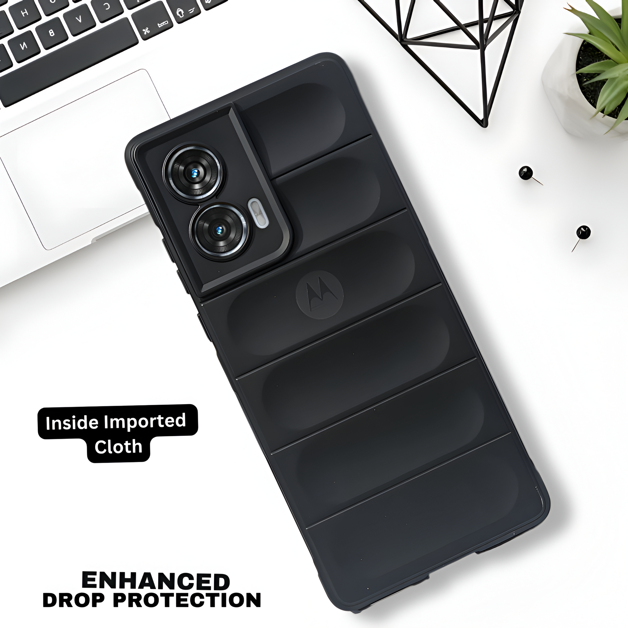 Black Wave Case for Motorola Edge 50 Fusion