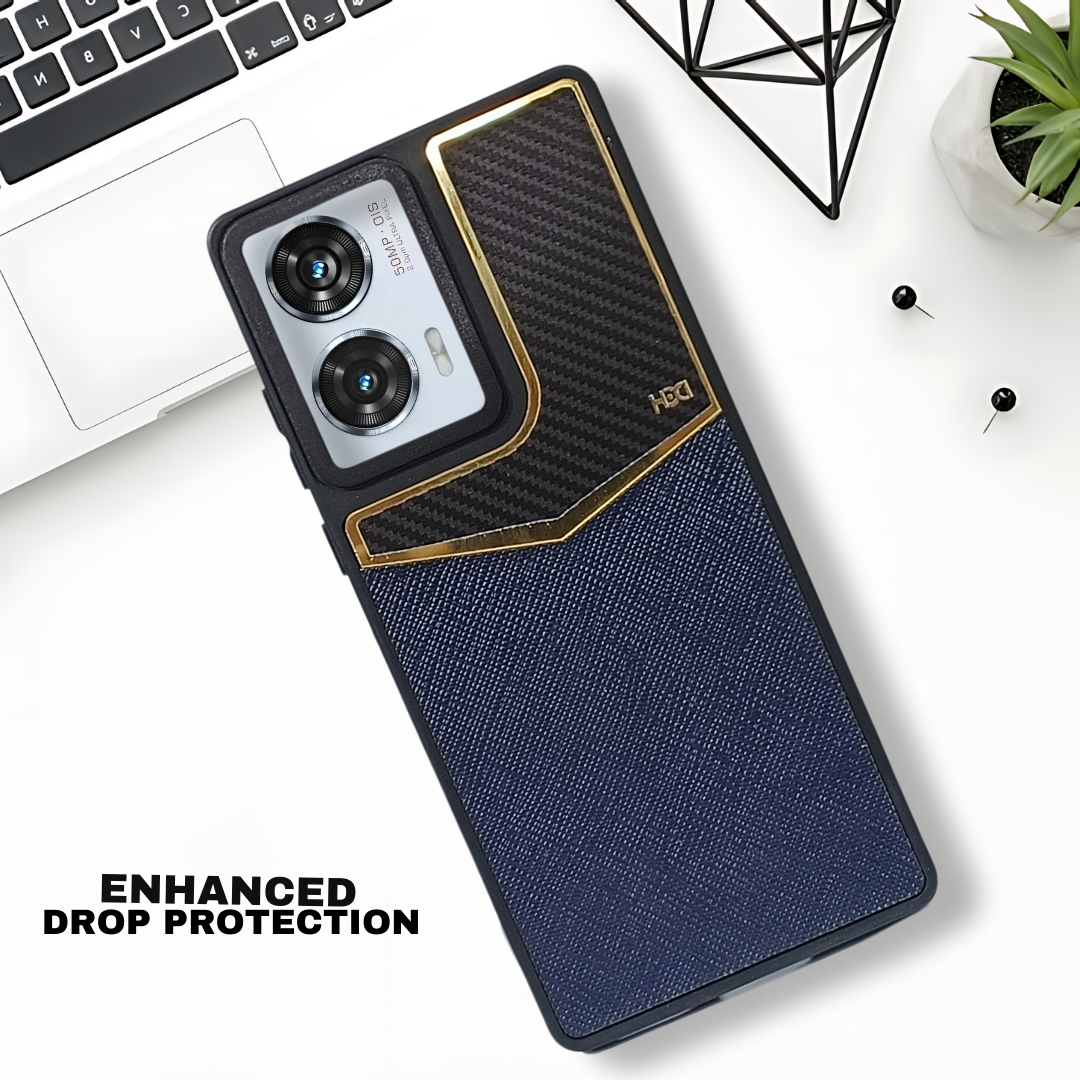 GoldAura Blue Case for Motorola Edge 50 Fusion