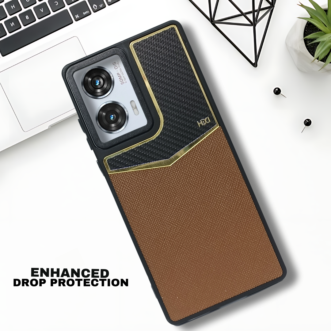 GoldAura Brown Case for Motorola Edge 50 Fusion