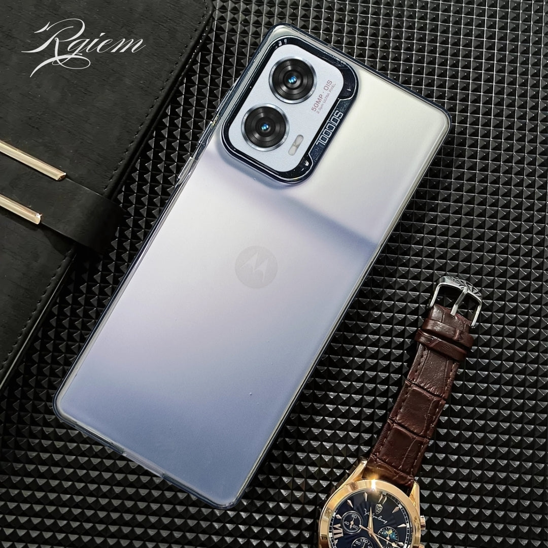 Grey Rgiem Slim Slicone Non-Yellowing Protective Case for Motorola Edge 50 Fusion