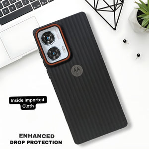 SleekLine Black Silicone Case for Motorola Edge 50 Fusion