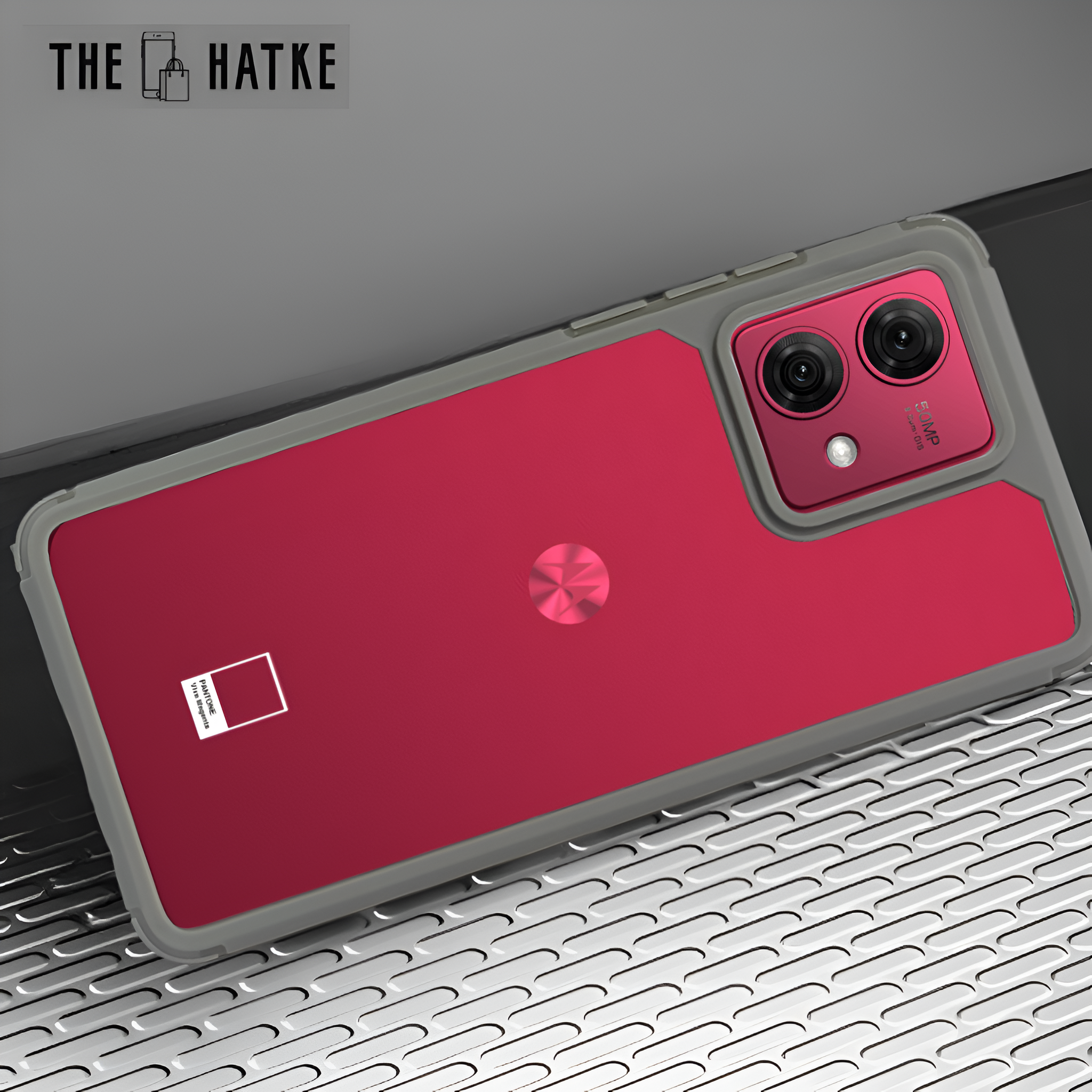 Pureview Grey Hybrid Shockproof Silicone Case for Motorola G84