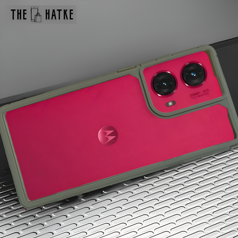 Pureview Grey Hybrid Shockproof Silicone Case for Motorola G85