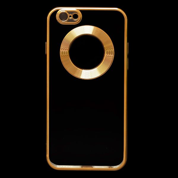 Gold 6D Chrome Logo Cut Transparent Case for Apple iphone 6/6s - The Hatke