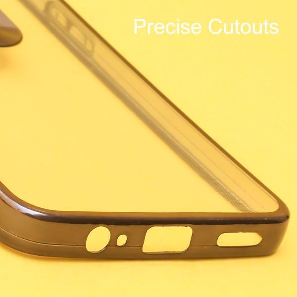 Gold 6D Chrome Logo Cut Transparent Case for Oneplus 6 - The Hatke