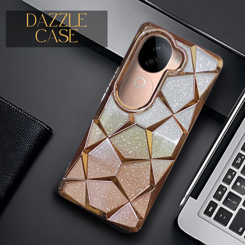Dazzle Golden Silicone case for Vivo V40E