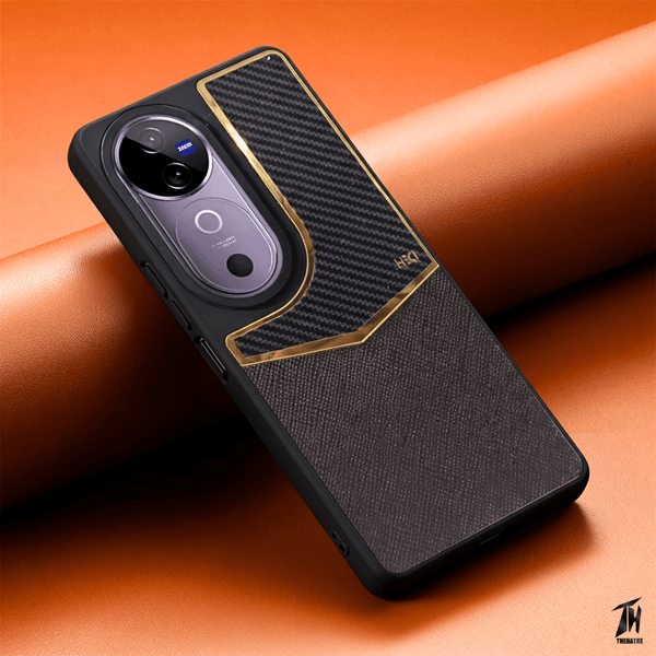GoldAura Dark Brown Case for Vivo V40 - The Hatke