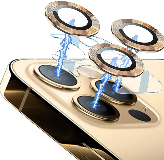 Golden Metallic camera ring lens guard for Apple iphone 11 Pro - The Hatke