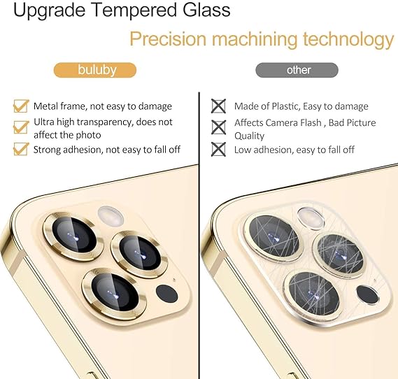 Golden Metallic camera ring lens guard for Apple iphone 11 Pro - The Hatke