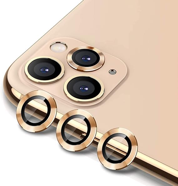 Golden Metallic camera ring lens guard for Apple iphone 11 Pro - The Hatke