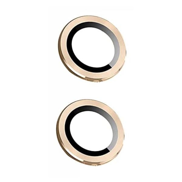 Golden Metallic camera ring lens guard for Apple iphone 15 Plus - The Hatke