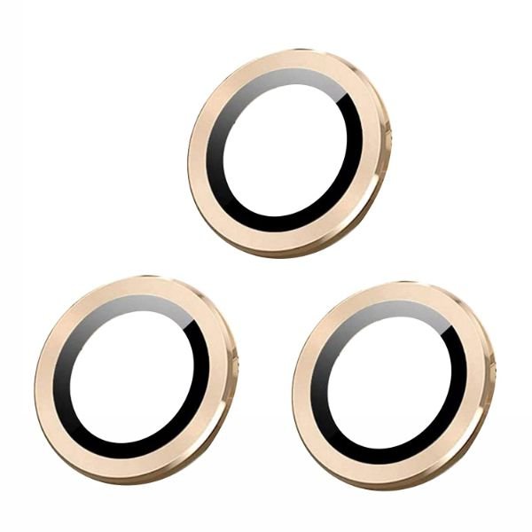 Golden Metallic camera ring lens guard for Apple iphone 15 Pro - The Hatke