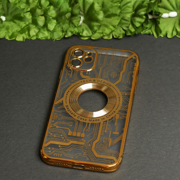 Golden Watch Machine Logo Cut Transparent Case for Apple Iphone 11 - The Hatke
