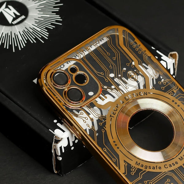 Golden Watch Machine Logo Cut Transparent Case for Apple Iphone 11 - The Hatke