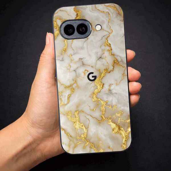 Gold Vein Glory metal back case for Google Pixel 9A