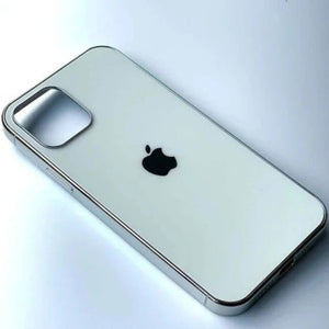White Border mirror Silicone case for Apple iphone 12 pro max