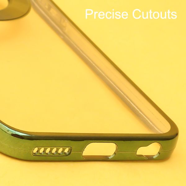 Green 6D Chrome Logo Cut Transparent Case for Apple iphone 6/6s - The Hatke