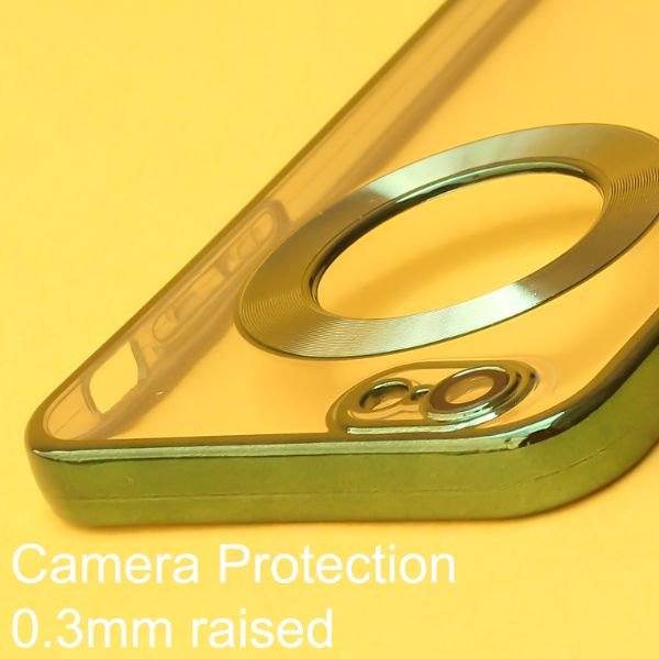 Green 6D Chrome Logo Cut Transparent Case for Apple iphone 6/6s - The Hatke