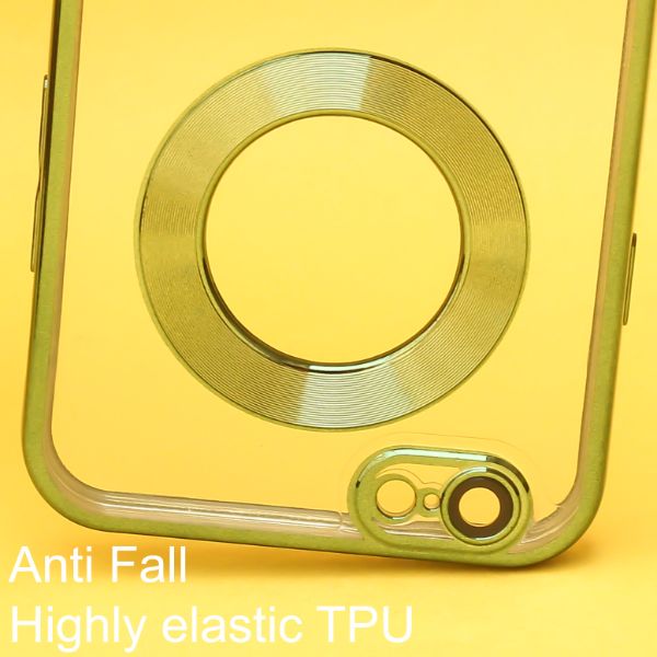 Green 6D Chrome Logo Cut Transparent Case for Apple iphone 6/6s - The Hatke