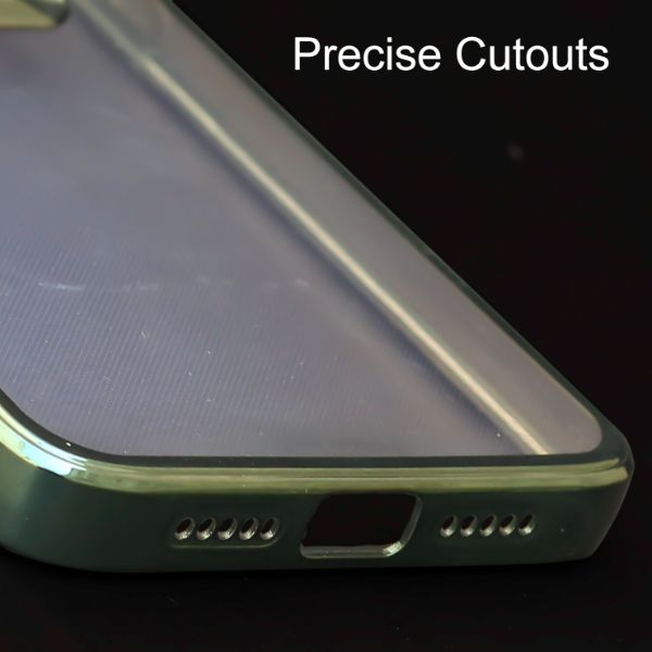 Green 6D Chrome Logo Cut Transparent Case for Oneplus 7 - The Hatke