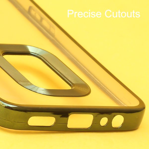 Green 6D Chrome Logo Cut Transparent Case for Oppo Reno 2F - The Hatke