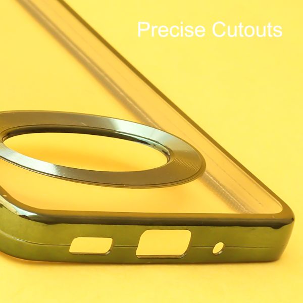 Green 6D Chrome Logo Cut Transparent Case for Samsung S20 FE - The Hatke