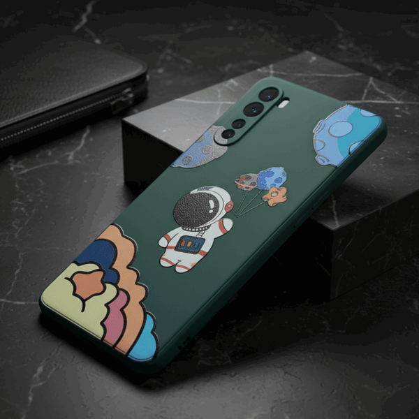Green Baloon Astro Embossed Silicone Case for Oneplus Nord - The Hatke