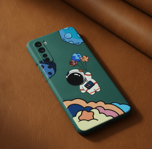 Green Baloon Astro Embossed Silicone Case for Oneplus Nord - The Hatke