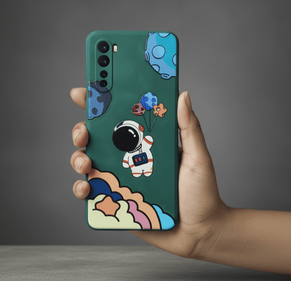 Green Baloon Astro Embossed Silicone Case for Oneplus Nord - The Hatke