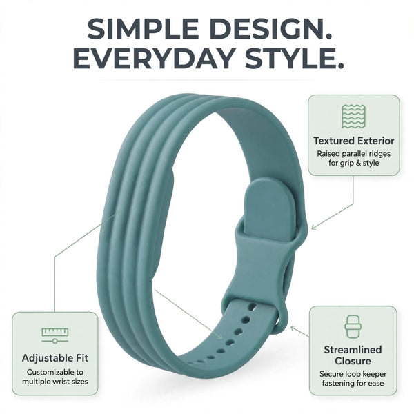 Green Lining Silicone Strap For Google Fitbit Air - The Hatke